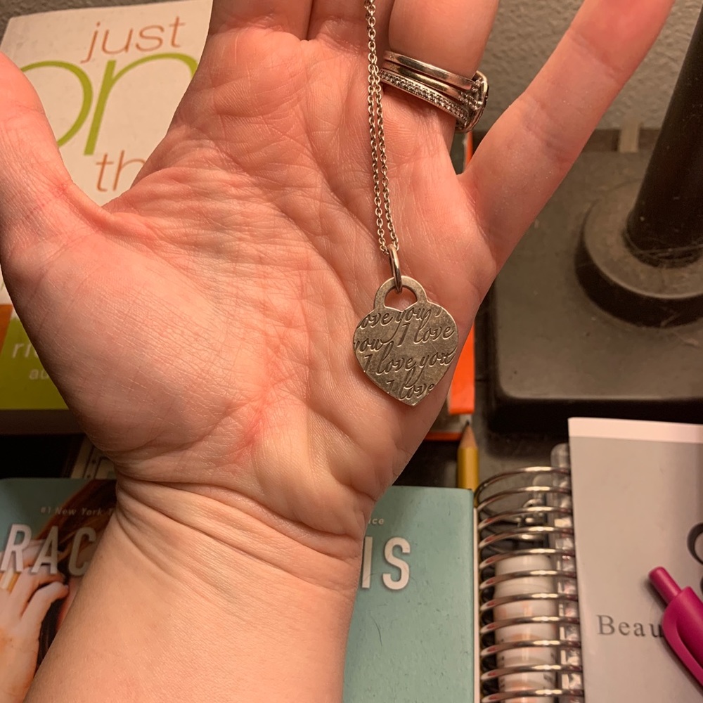 Authentic I love you Tiffany notes necklace
